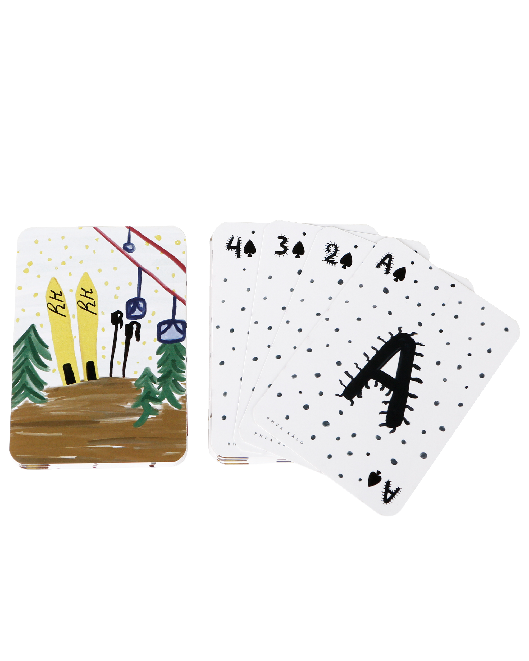 Skis playing cards set