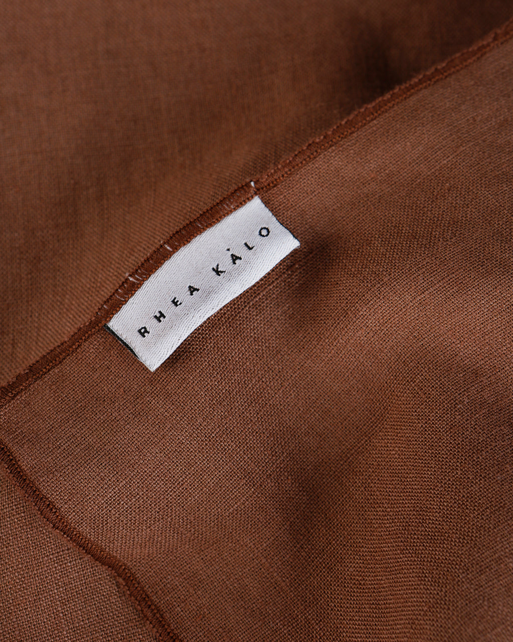 Brown linen napkin set