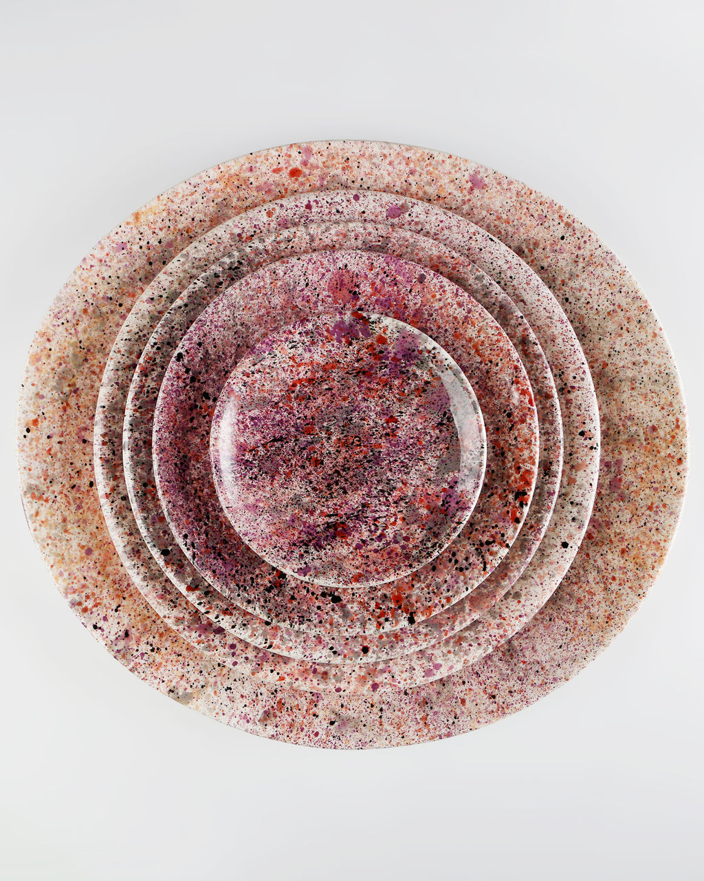 Black rose splatter plate