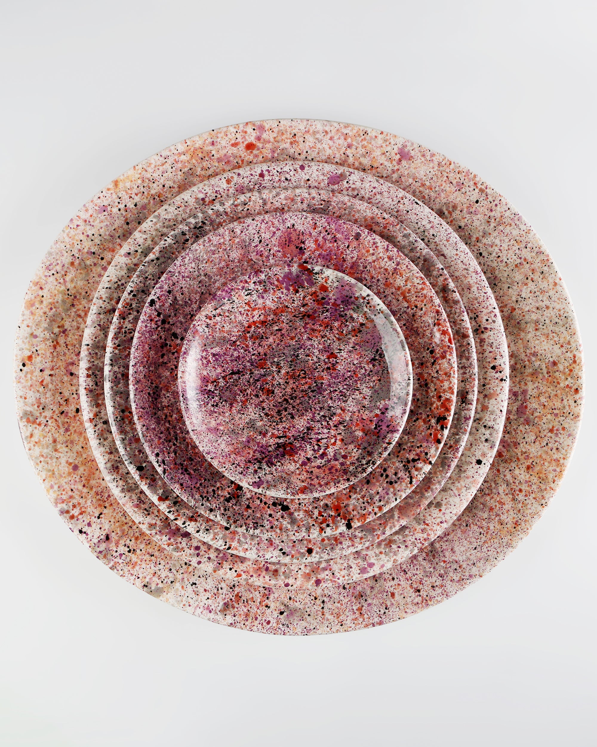 Black rose splatter plate