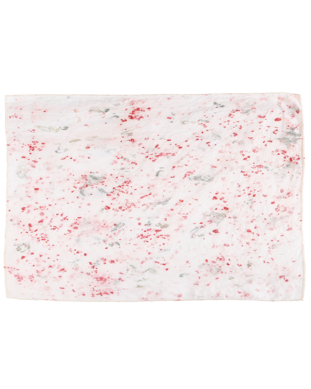 Hibiscus splatter linen placemat set