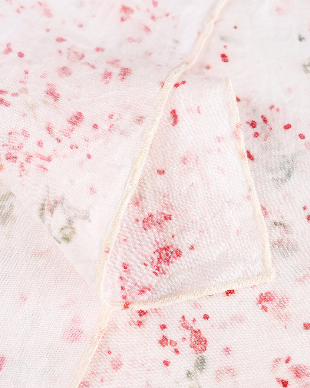 Hibiscus splatter linen tablecloth