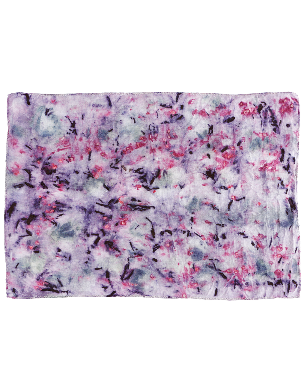 Black rose splatter linen placemat set