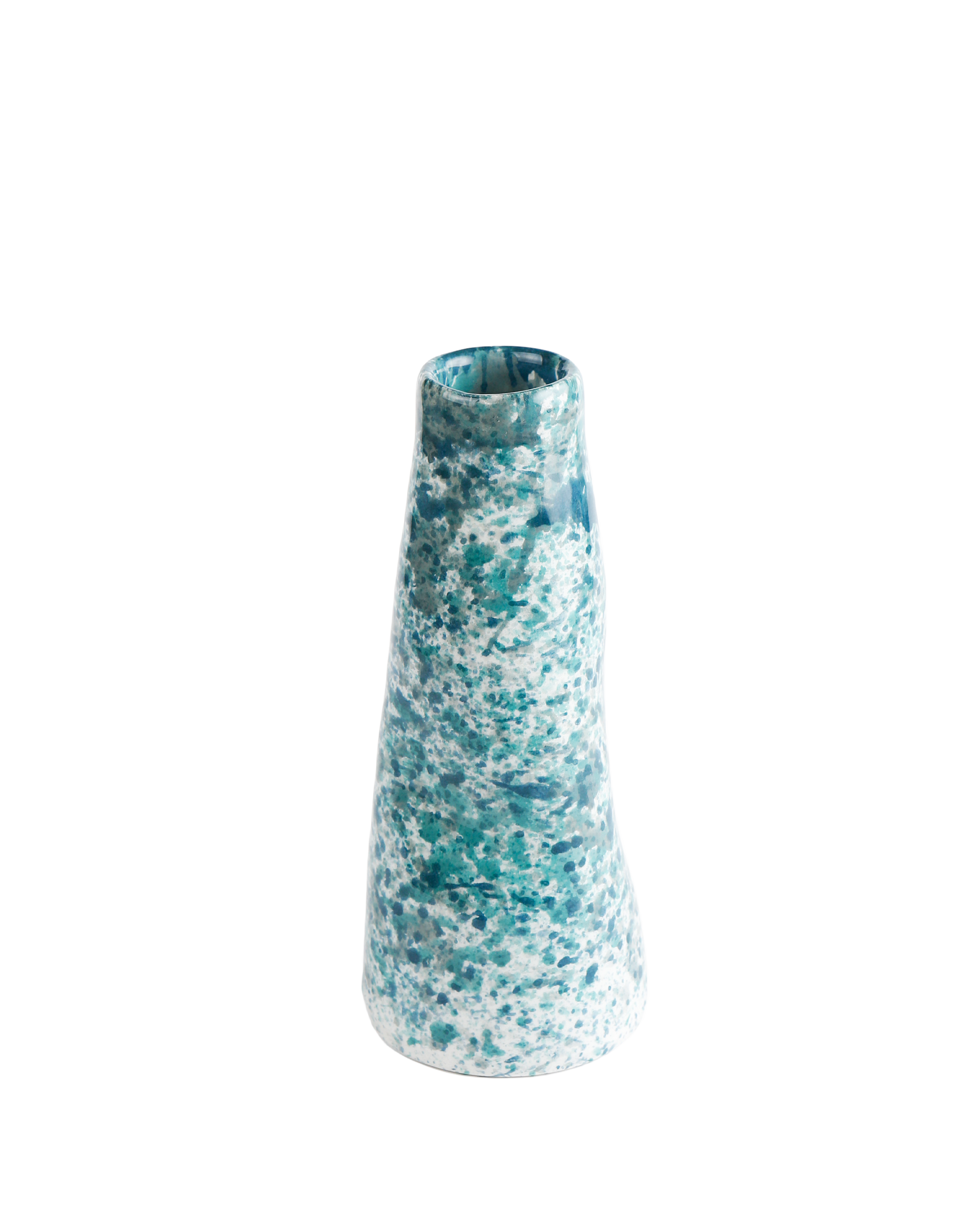 Sea splatter stem vase