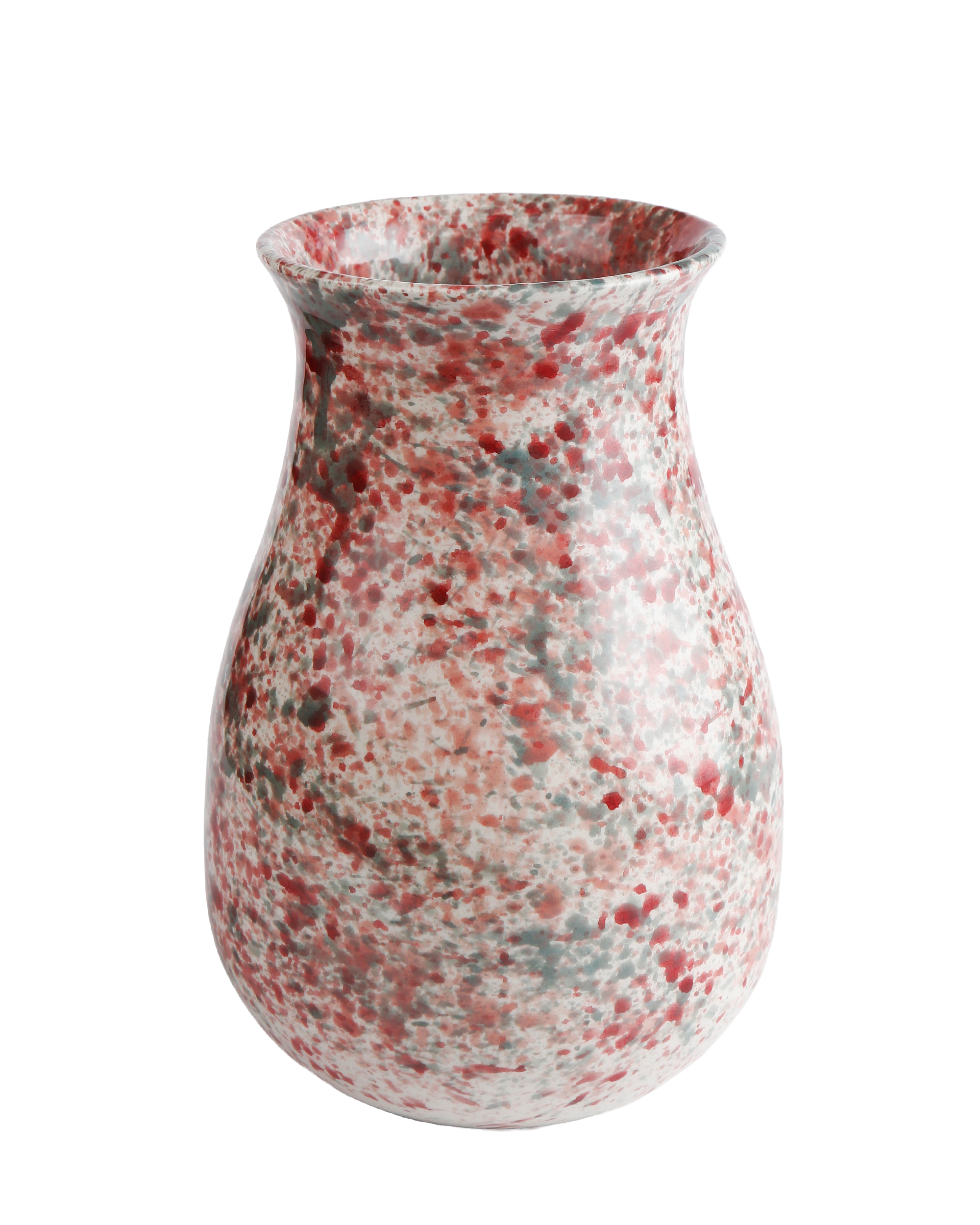 Hubiscus splatter vase