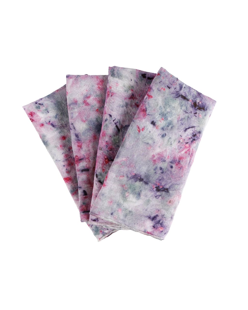 Black rose splatter linen napkin set