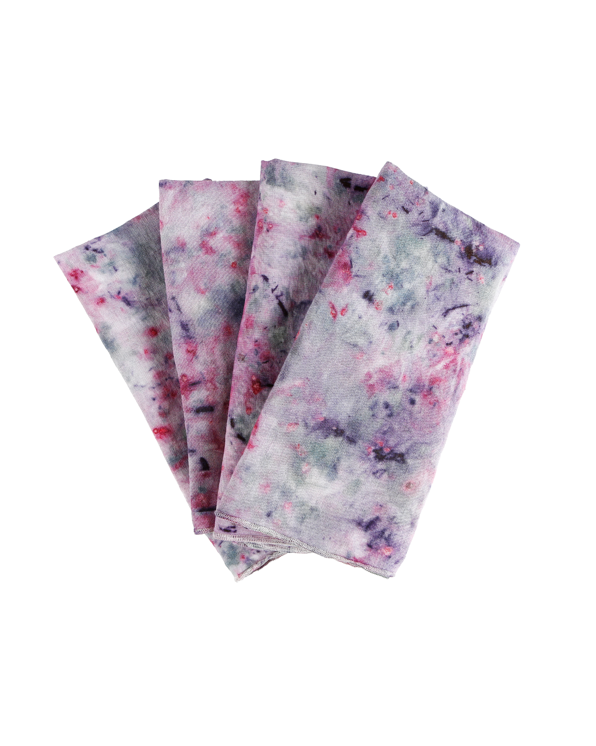 Black rose splatter linen napkin set