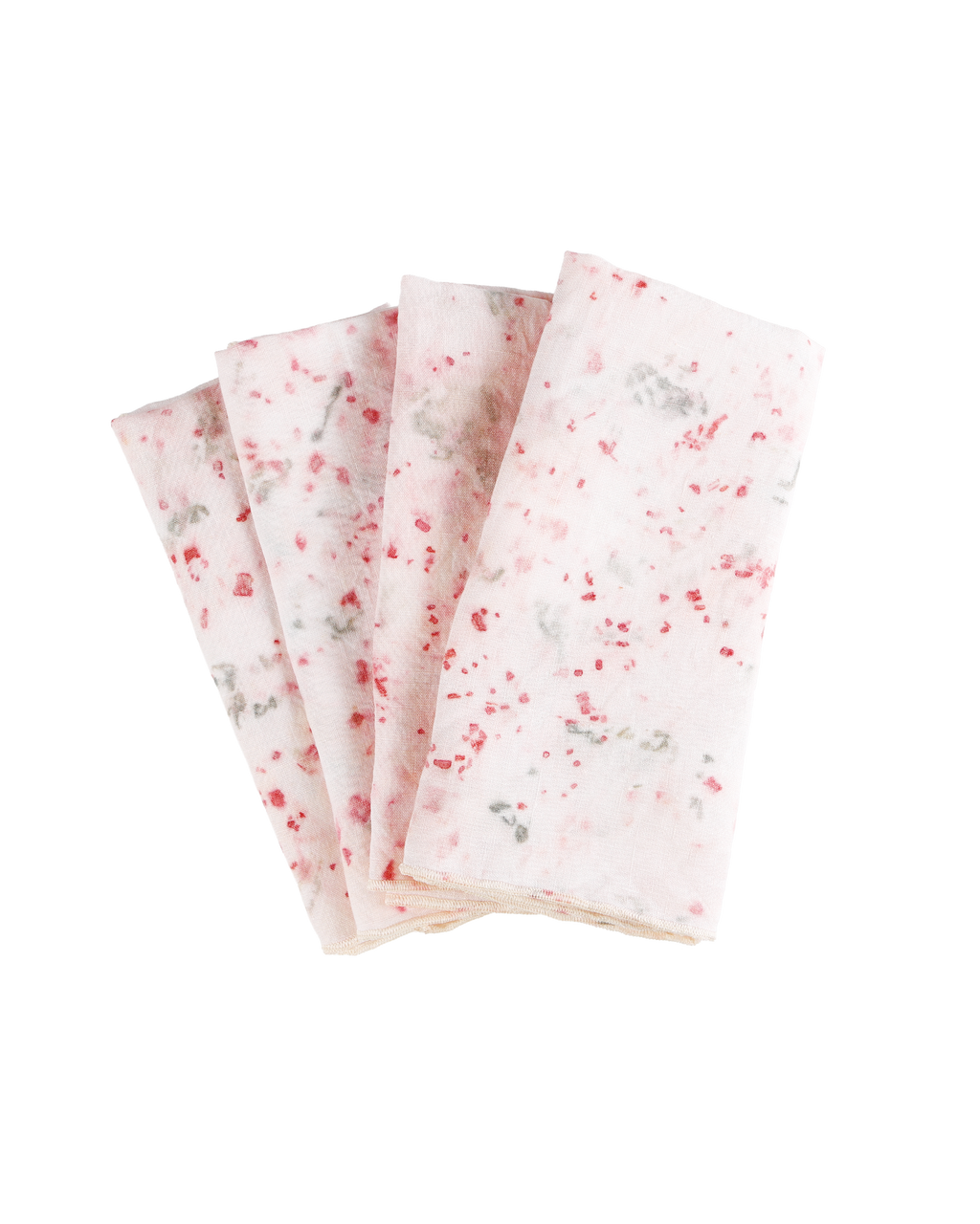 Hibiscus splatter  linen napkin set