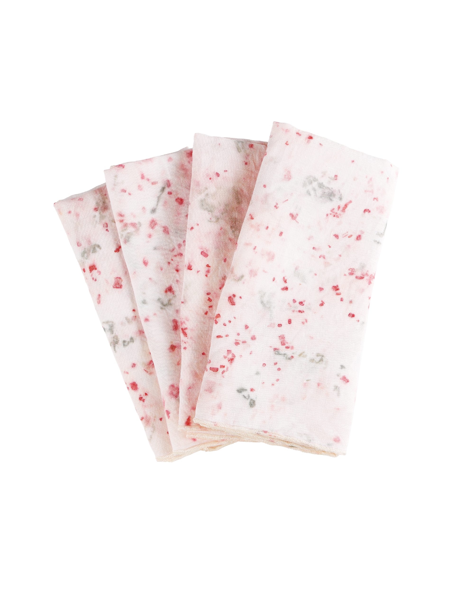 Hibiscus splatter  linen napkin set