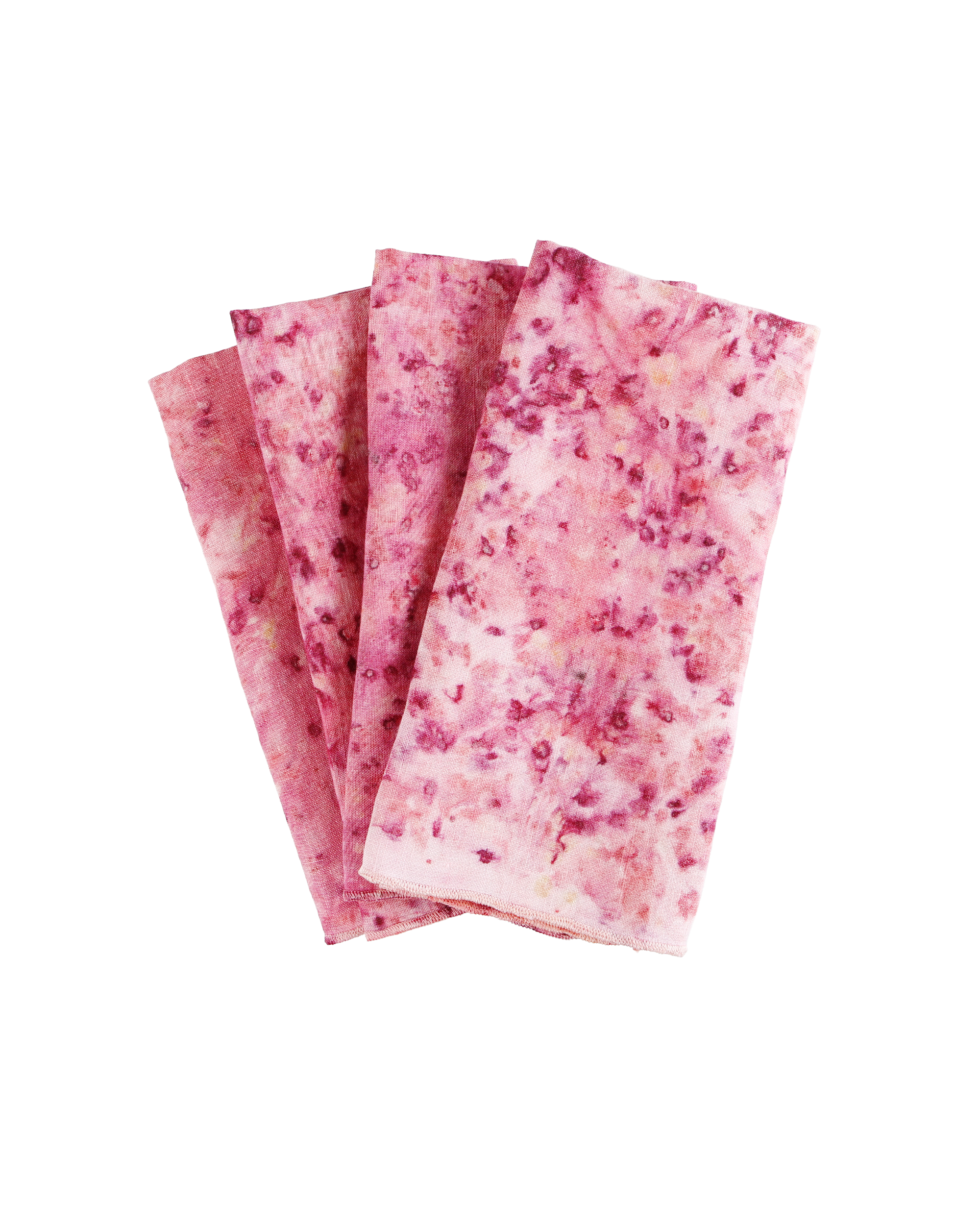 Chamomile splatter linen napkin set