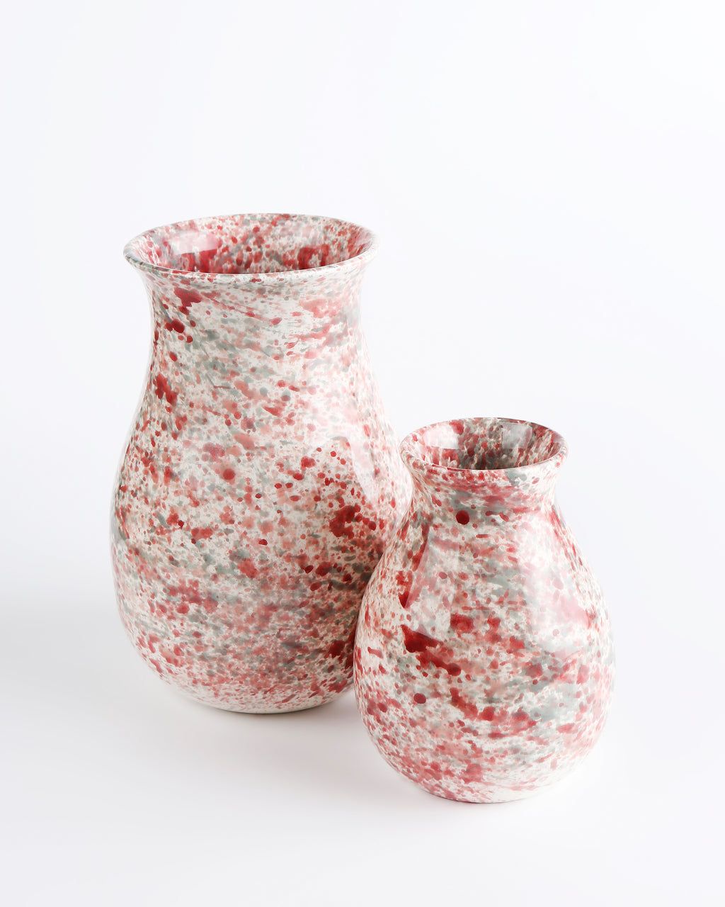 Hubiscus splatter vase