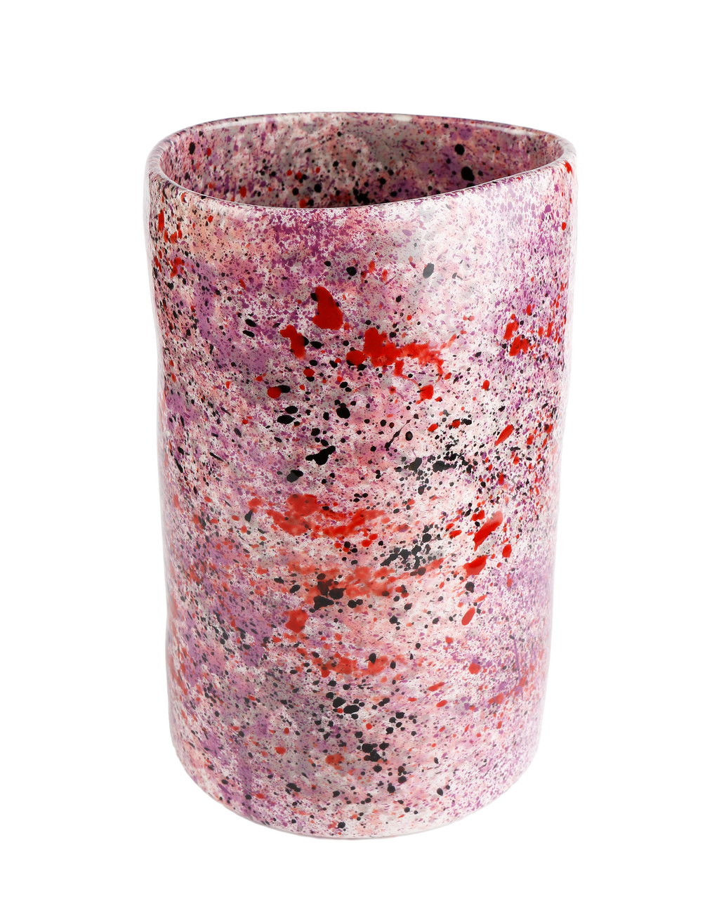 Black rose splatter bunch vase
