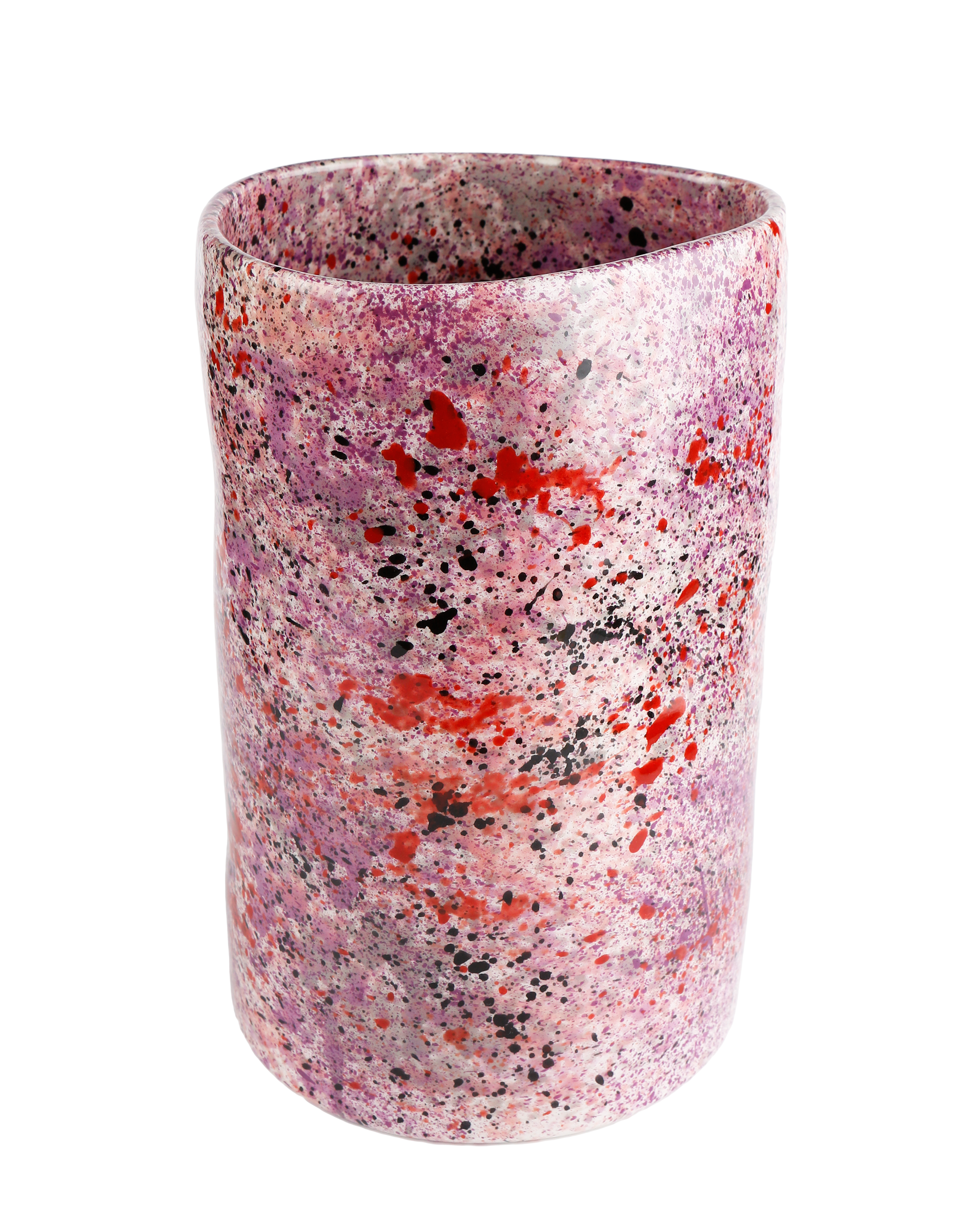 Black rose splatter bunch vase