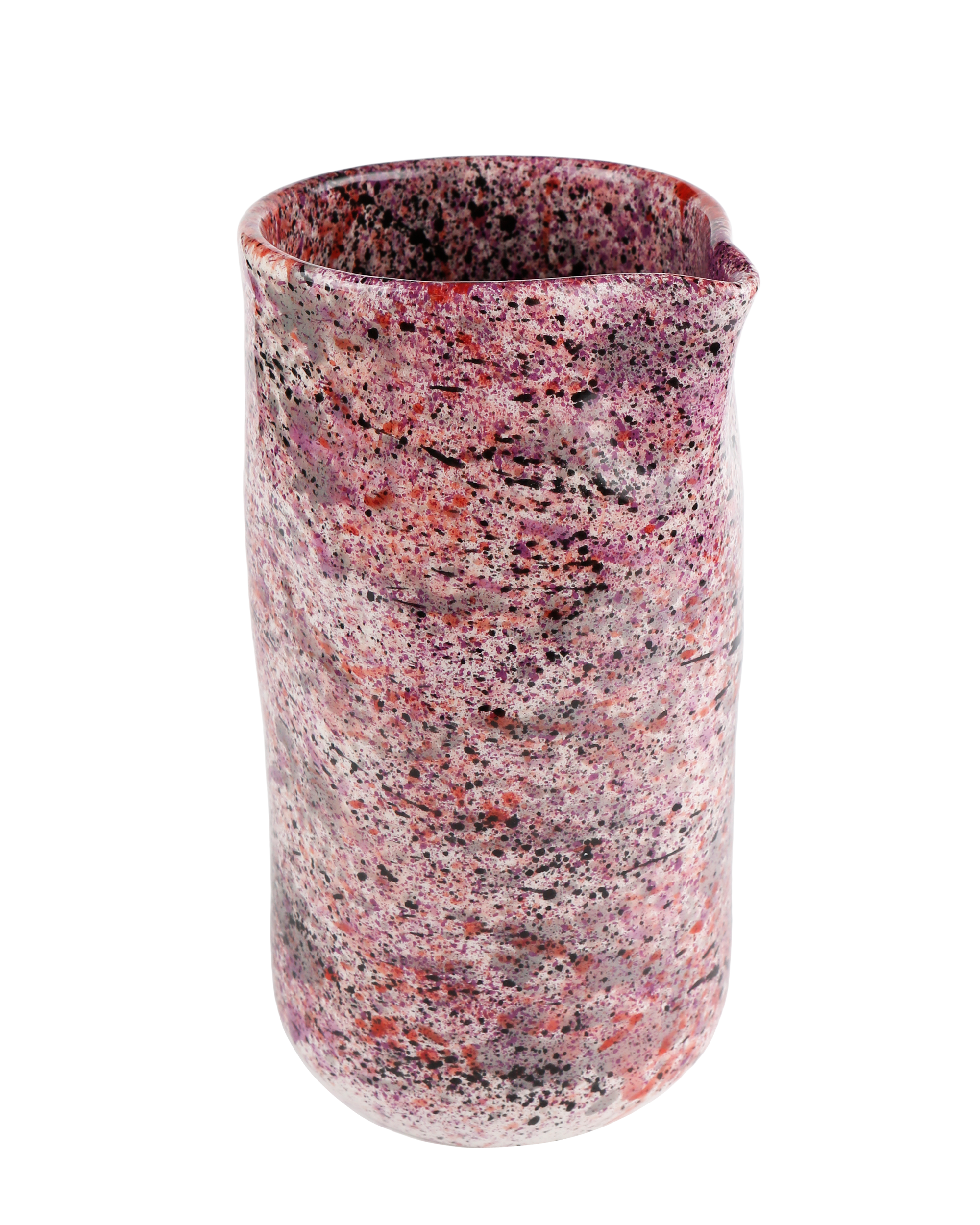 Black rose splatter jug