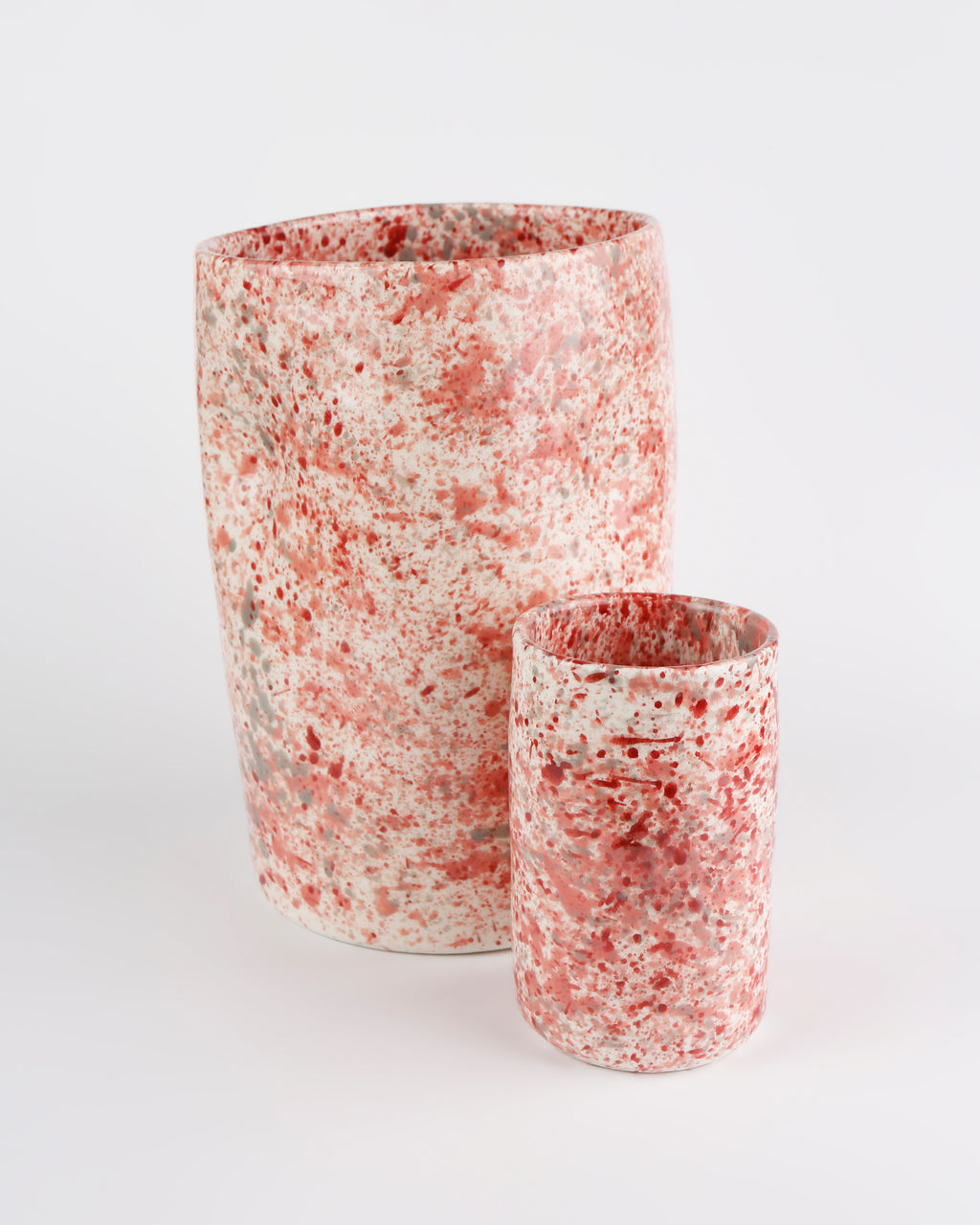 Hibiscus splatter bunch vase