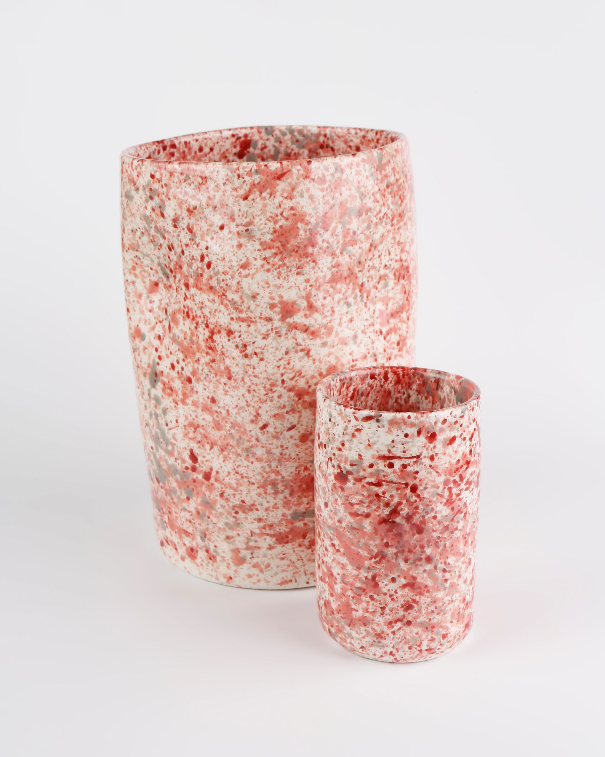 Hibiscus splatter bunch vase