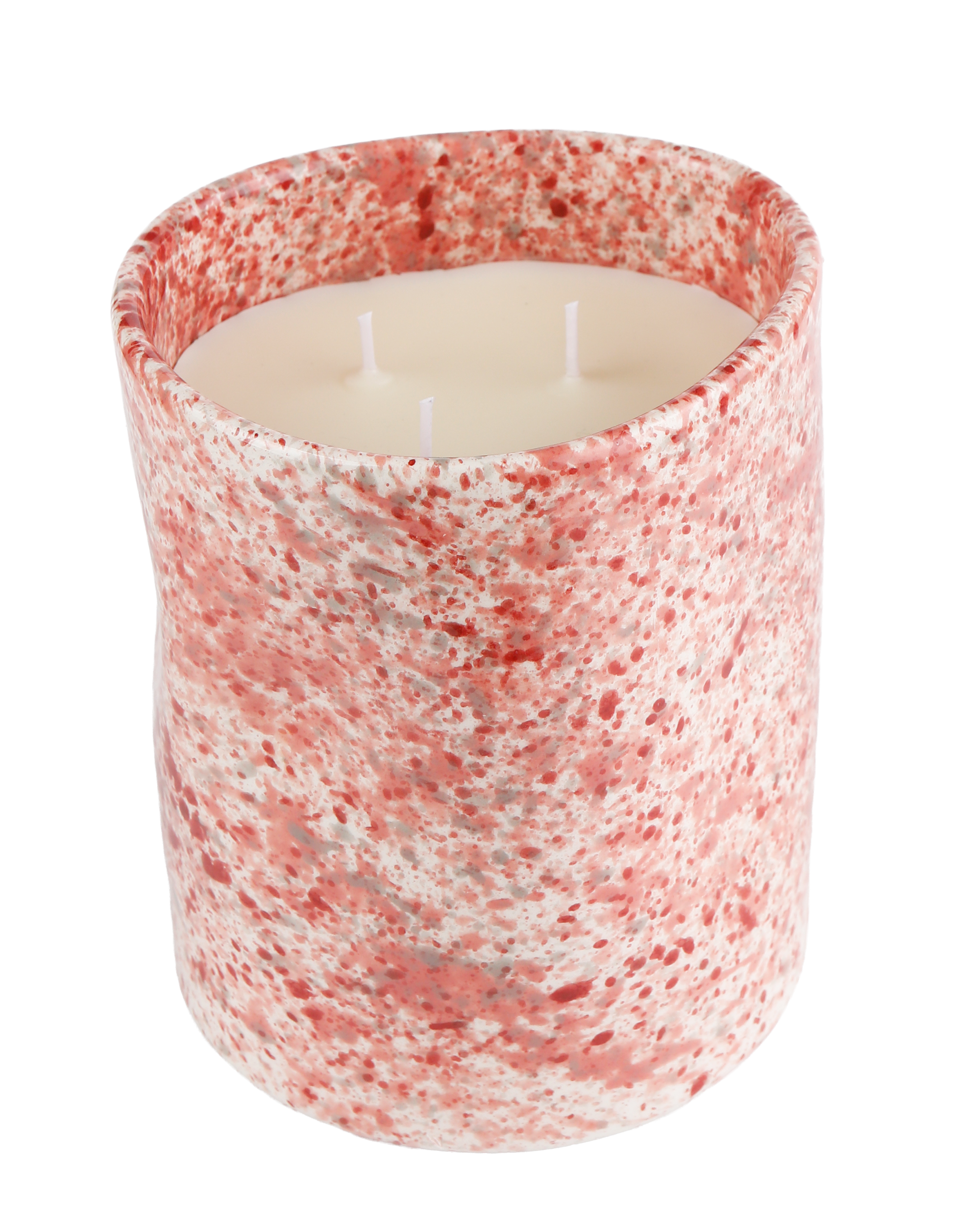 Hibiscus splatter candle