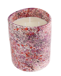 Black rose splatter candle