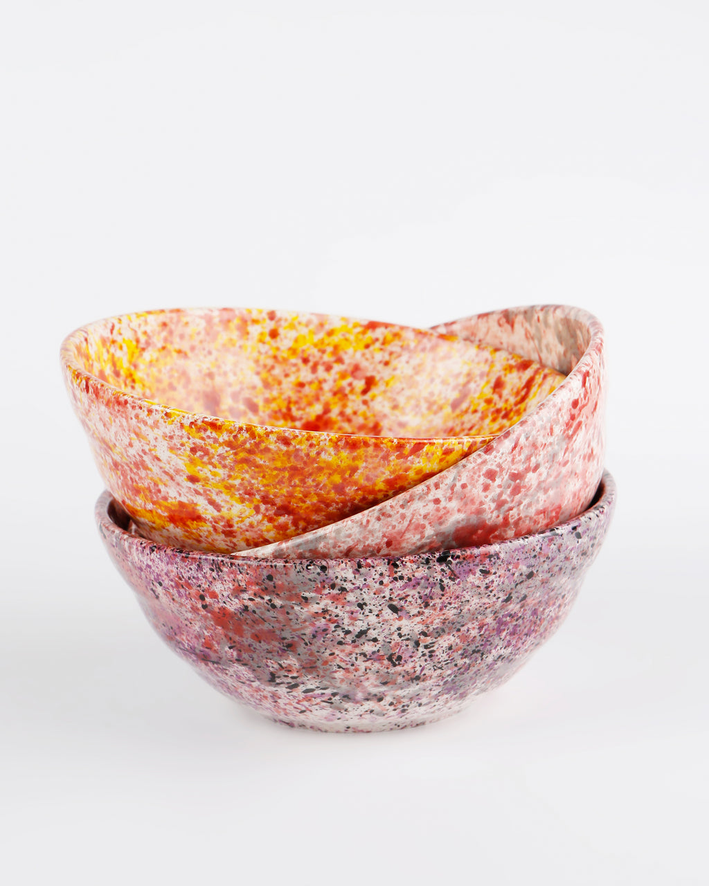 Black rose splatter bowl