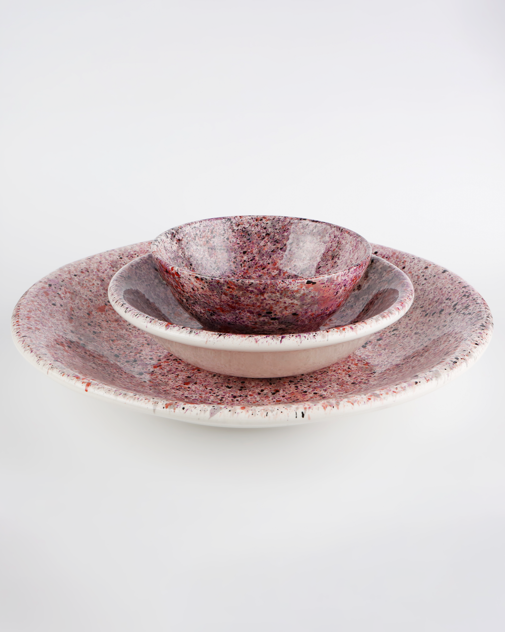 Black rose splatter bowl