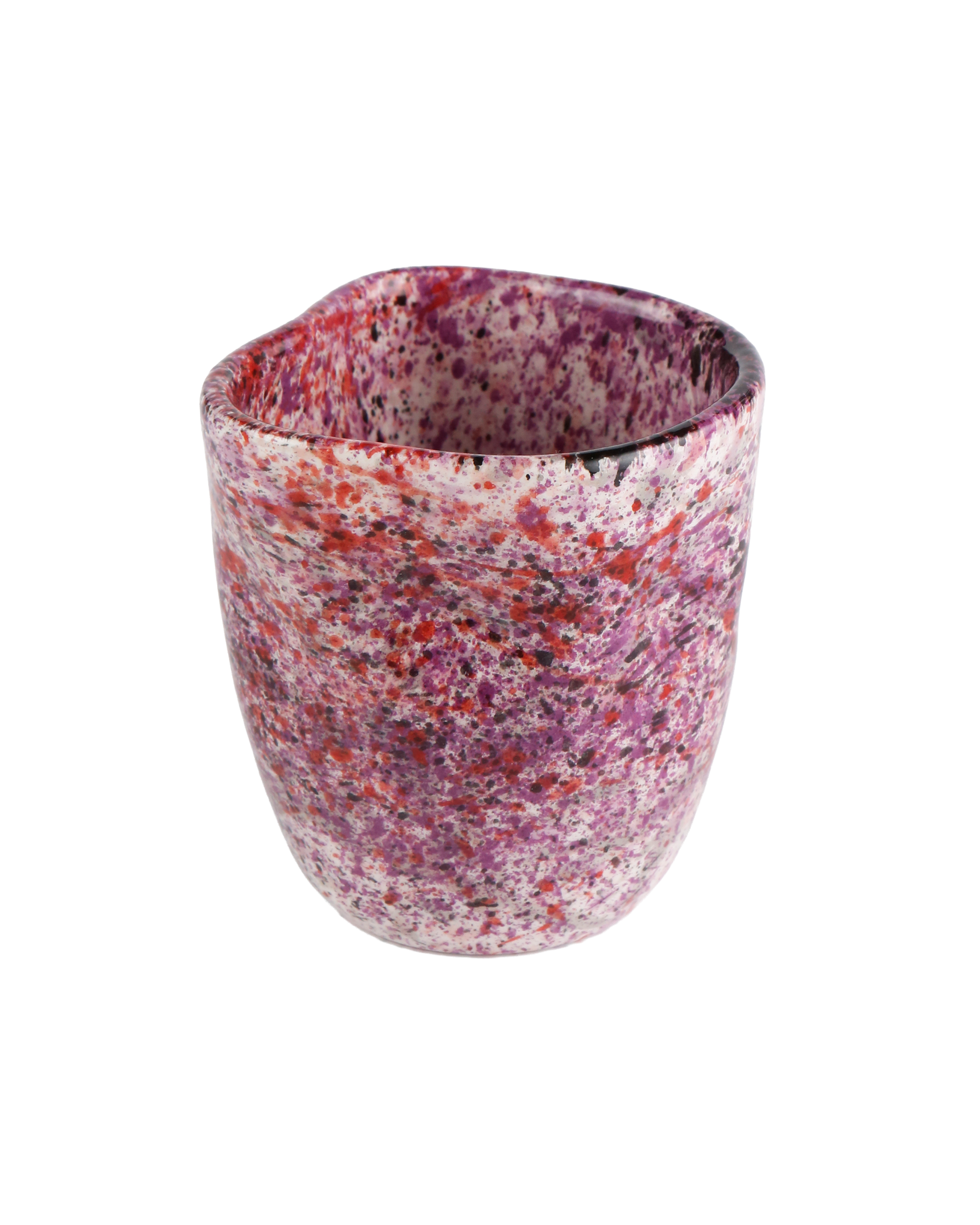 Black rose splatter espresso cup