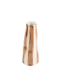 Beige on brown stripes stem vase