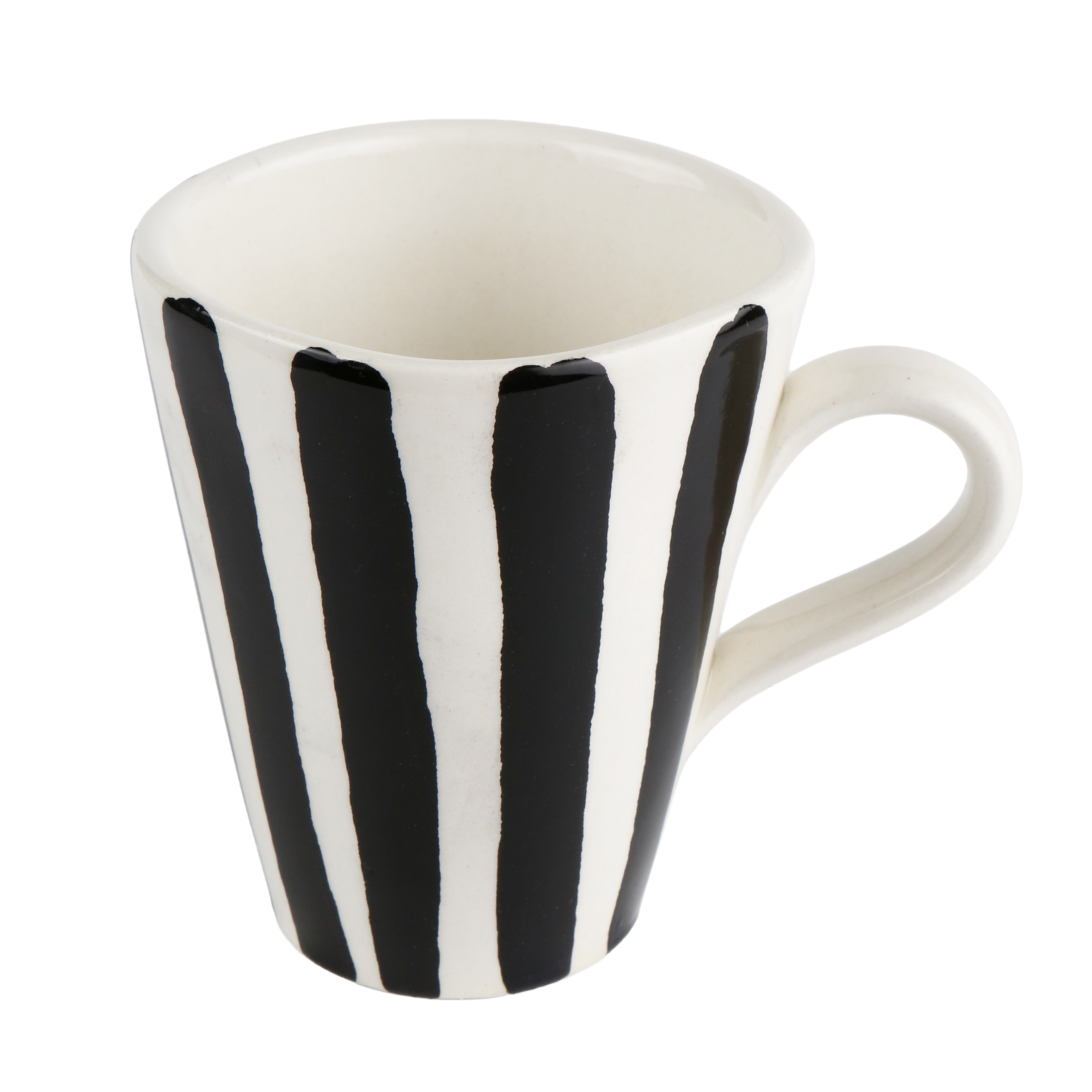 B&W stripes coffee cup