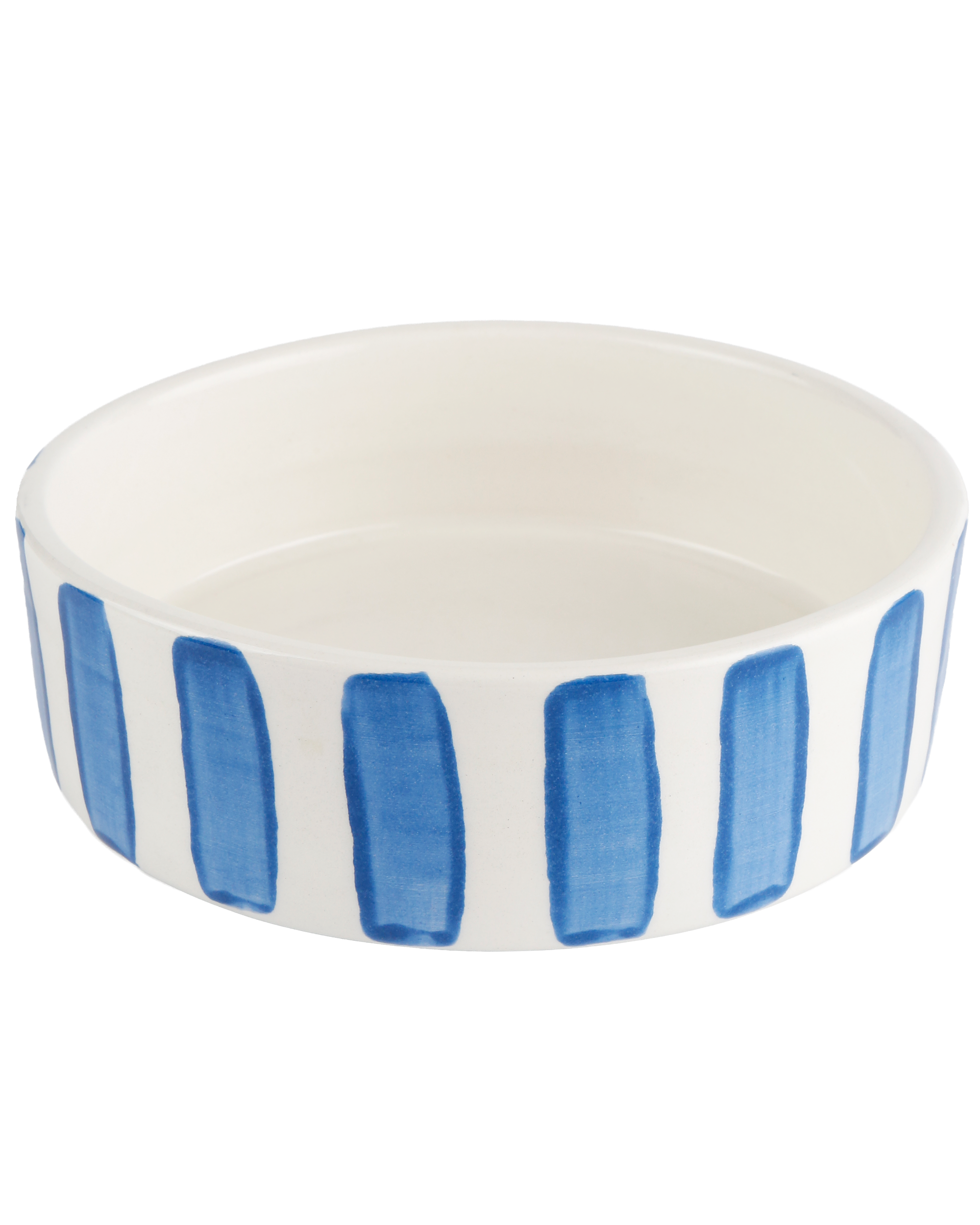 Blue stripes pet bowl