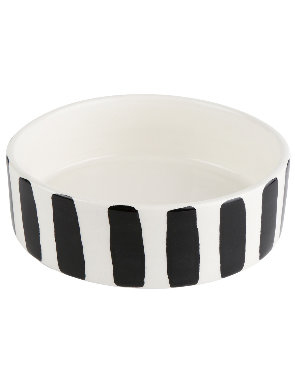 B&W stripes pet bowl