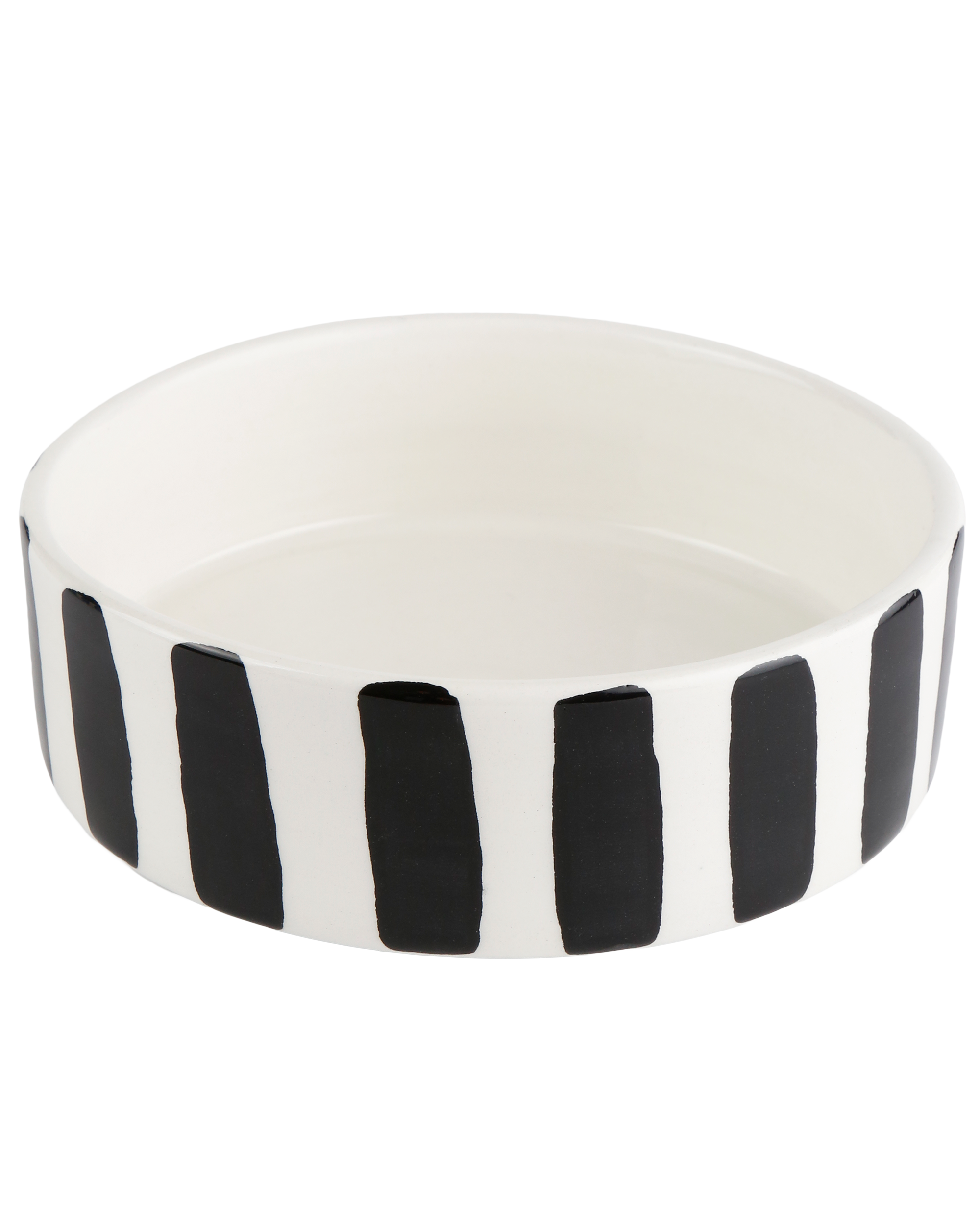 B&W stripes pet bowl
