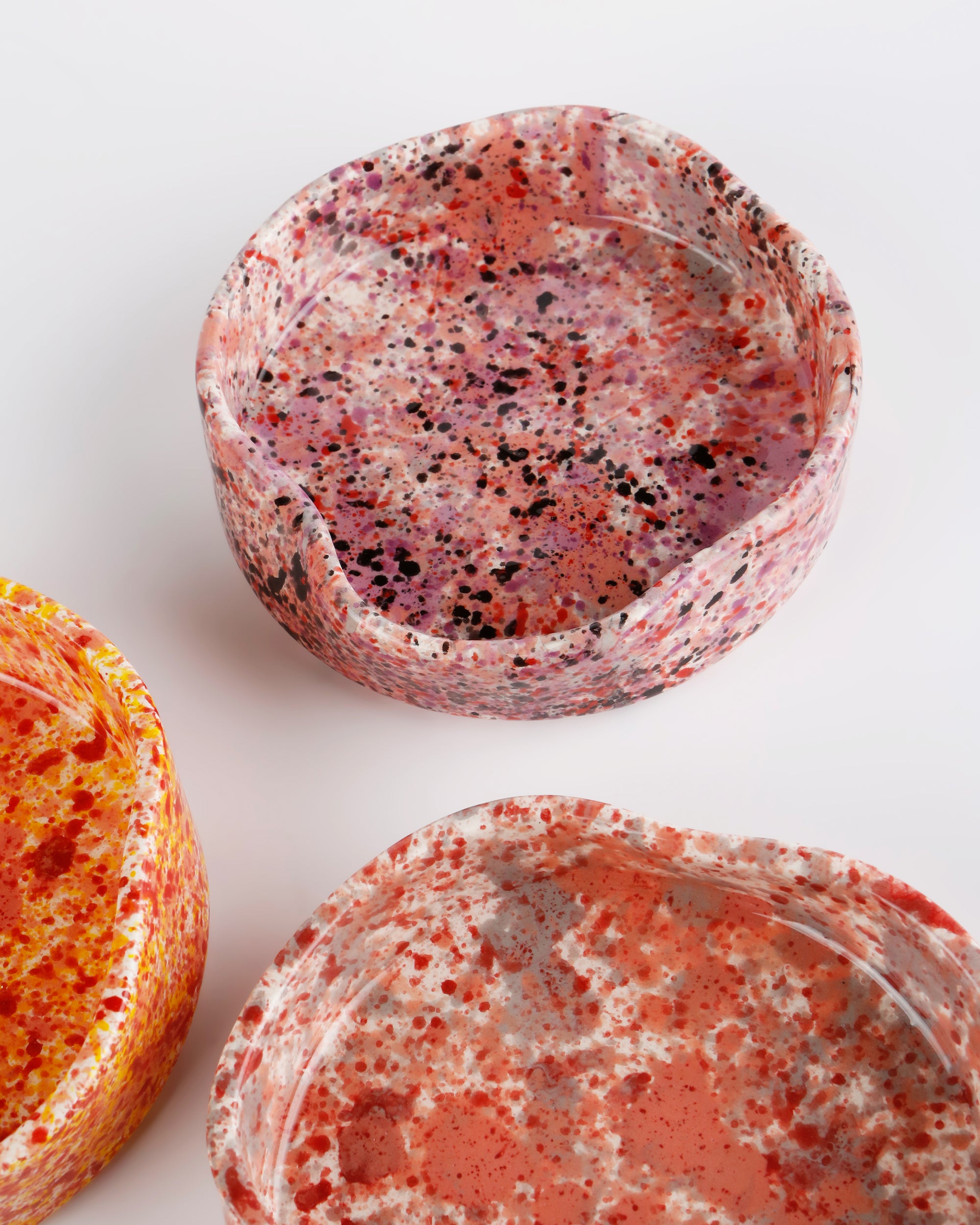 Hibiscus splatter trinket