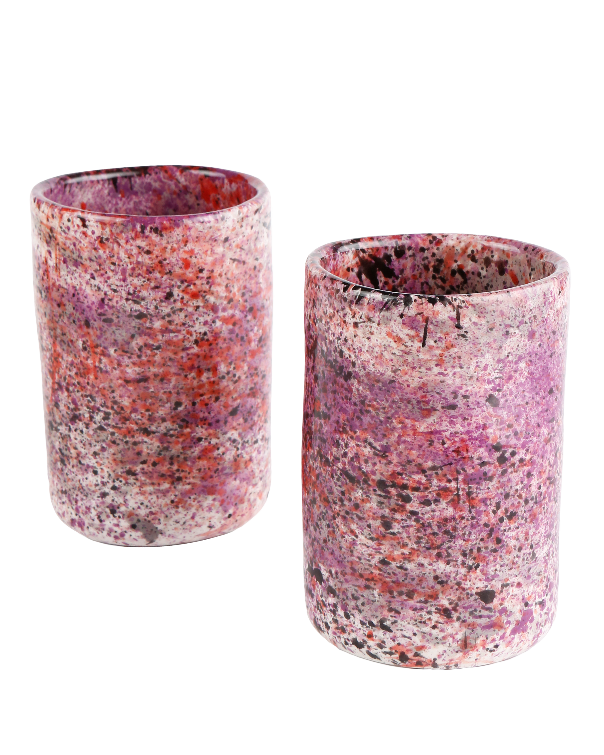 Black rose splatter tumbler