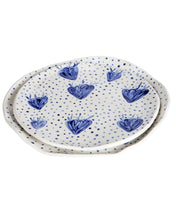 Load image into Gallery viewer, BLUE CORAL&amp; DOTS PLATE

