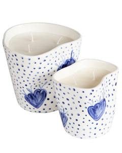 BLUE CORAL & DOTS CANDLE