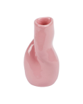 Squashed pink resin vase