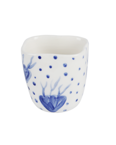 BLUE CORAL & DOTS CUP