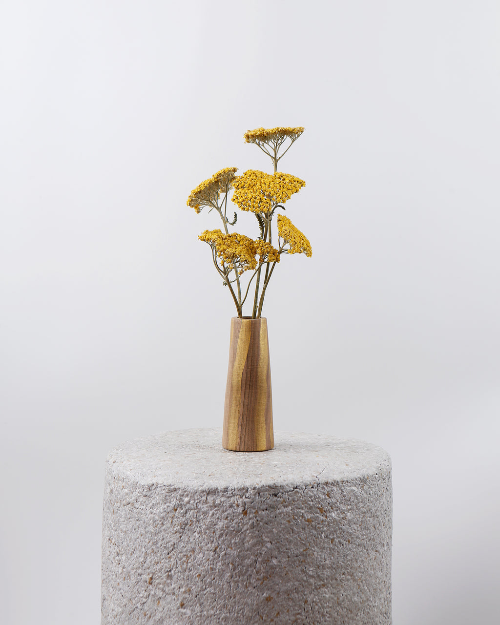 Gold stripes on oak vase