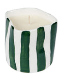 Green stripes candle