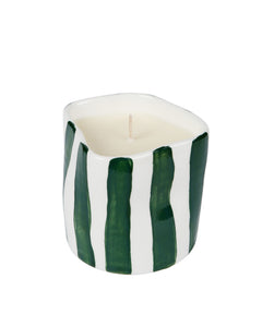 GREEN STRIPES CANDLE