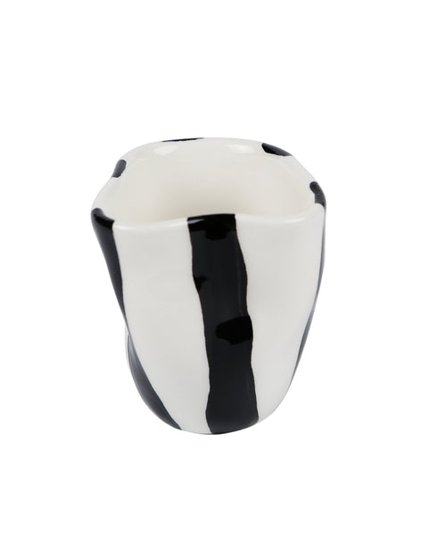 B&W stripes espresso cup