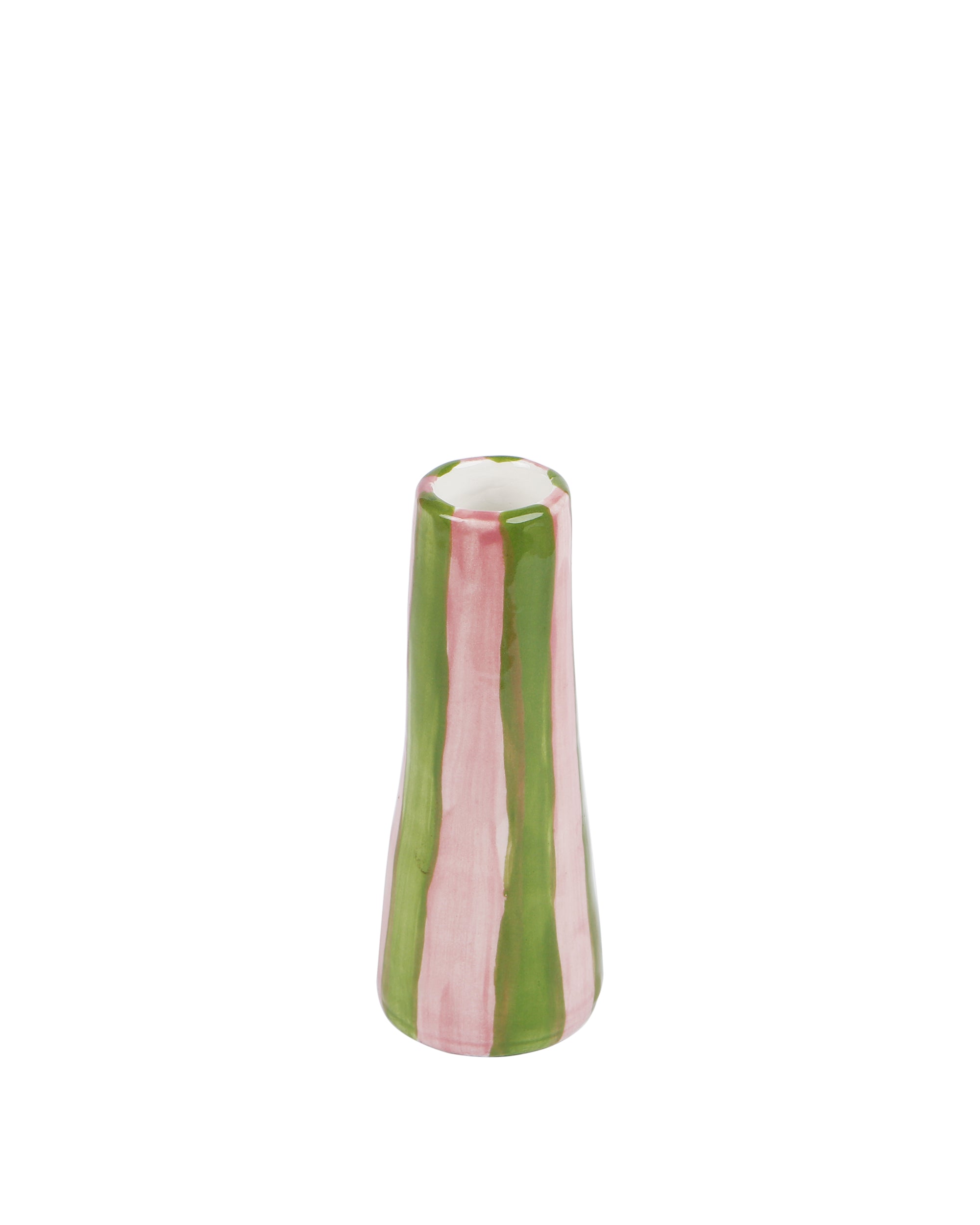 LIME ON PINK STRIPES VASE