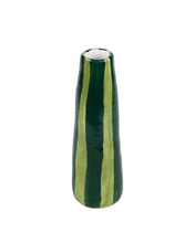 Load image into Gallery viewer, GREEN ON GREEN STRIPES VASE
