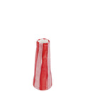 Red on pink stripes stem vase