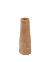 Load image into Gallery viewer, GOLD DOTS ON OAK VASE
