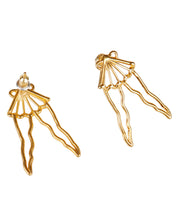 Load image into Gallery viewer, GOLD SHELL LEG EARRINGS
