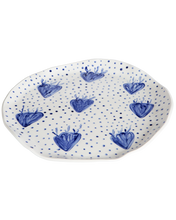 Load image into Gallery viewer, BLUE CORAL &amp; DOTS PLATE
