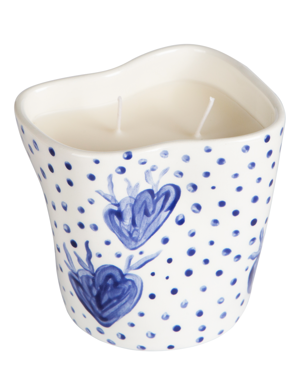BLUE CORAL & DOTS CANDLE