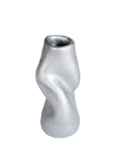 Load image into Gallery viewer, SQUASHED SILVER RESIN VASE
